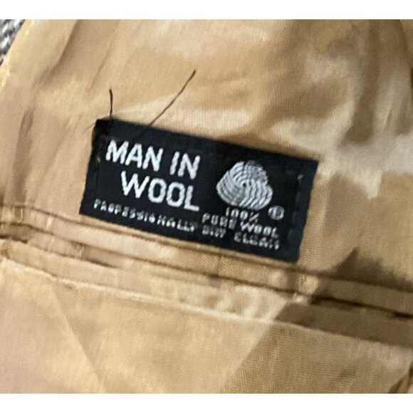 Vintage Harris Tweed Sport Sz 42S Brown Gray Herringbone Part Lined Scottish Men - Picture 5 of 7